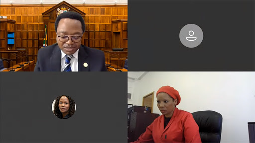 Speaker Masizole Mnqasela (top left) convenes a virtual sitting of the Western Cape Provincial Parliament.